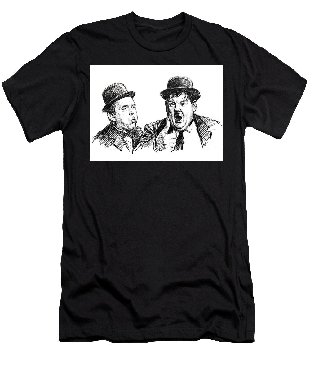 Laurel and Hardy Blowing Out the Flame Classic Comedy Sketch Julia the Pooh T-Shirt