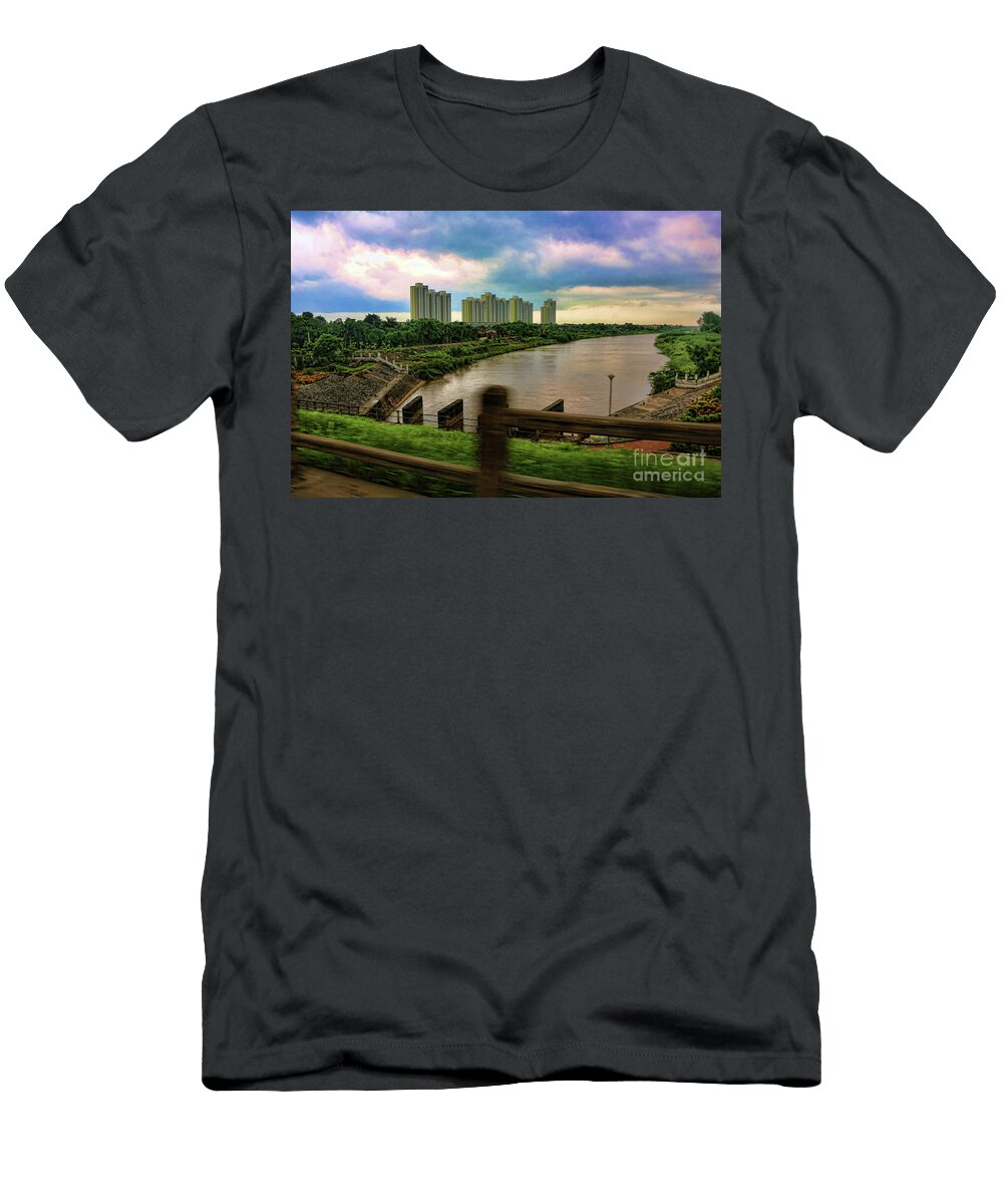 Leaving Hanoi on Scooter Chuck Kuhn T-Shirt
