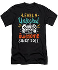 Level 9 Unlocked Awesome Since 2011 Birthday Age Haselshirt T-Shirt