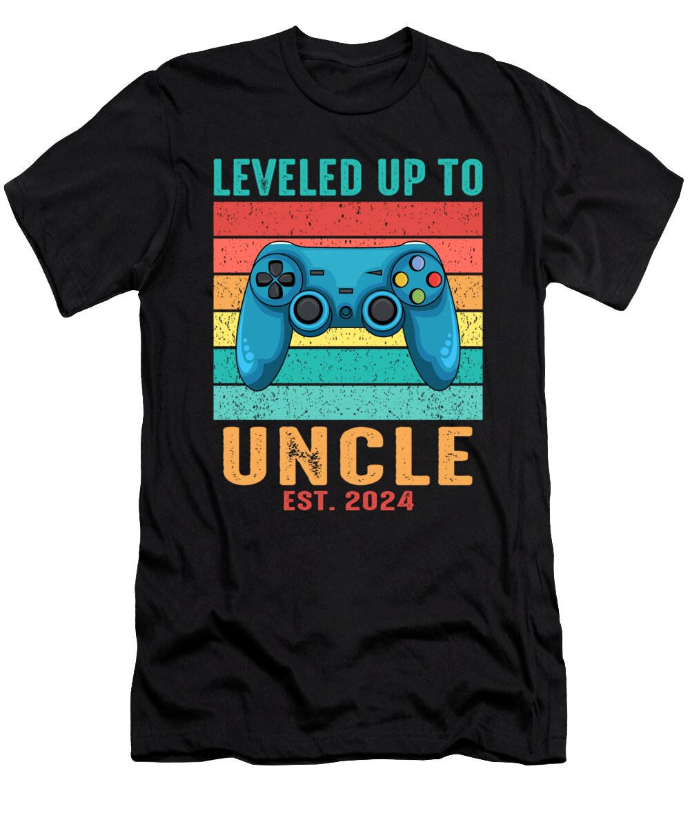 Leveled Up to Uncle Est 2024 Dhbubble T-Shirt