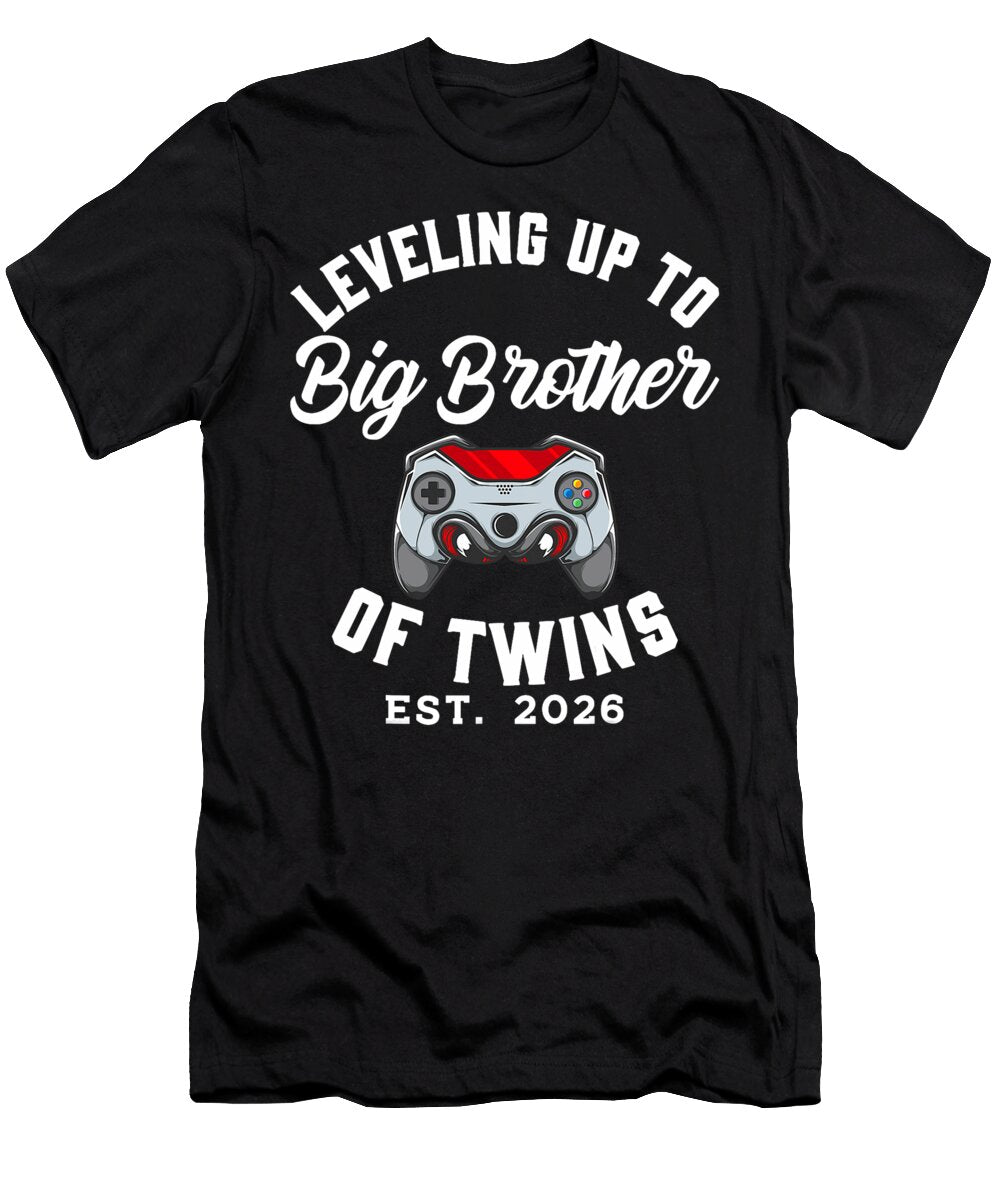 Leveling Up to Big Brother of Twins 2026 Baby Sophie Eleanor T-Shirt