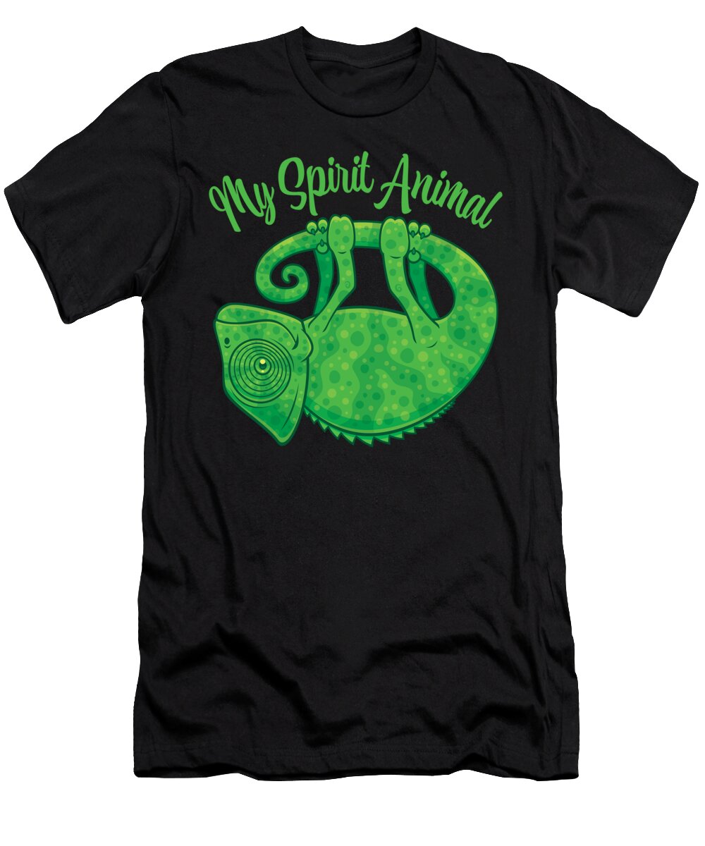 Levitating Lizard Chameleon Spirit Animal John Schwegel T-Shirt