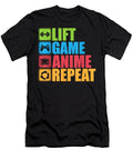 Lift Anime Game Repeat Gym for Geeks and Nerds Dnt Prints T-Shirt