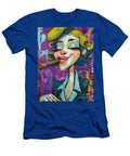 Light It Up Playful Woman in Suit Enjoying a Cigar with Bold Style Olfactoart Studio T-Shirt