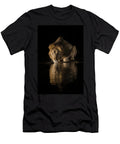 Lion Drinking At Night Zimanga Private Game Reserve Ann Steve Toon Natureplcom T-Shirt