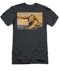 Lion Male with Dead Giraffe Killed in Sparring with Another Ann Steve Toon Natureplcom T-Shirt
