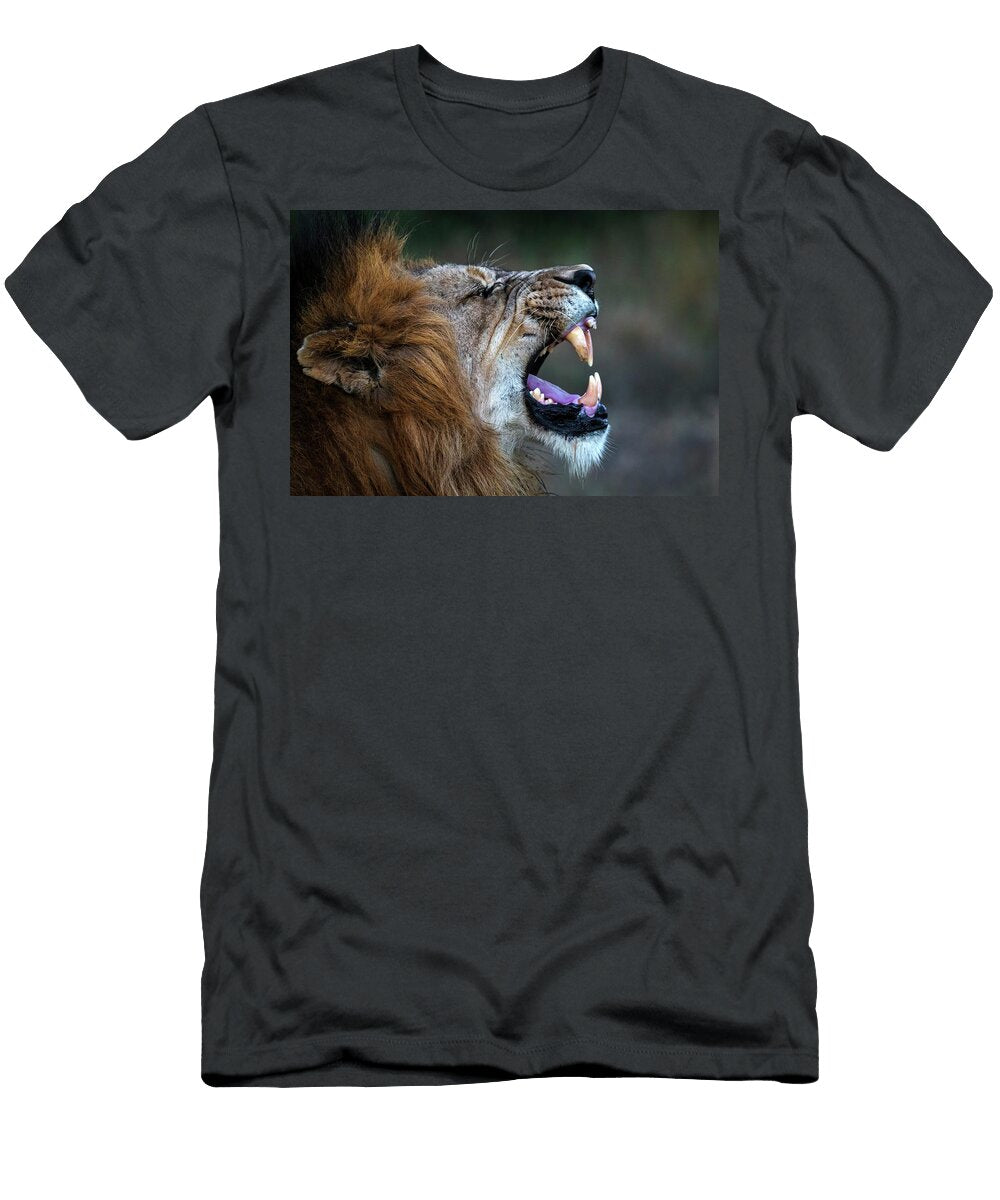 Lion Showing Flehmen Response Zimanga Private Game Ann Steve Toon Natureplcom T-Shirt