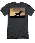 Lion Sub Adult Stretching At Sunset Zimanga Private Game Ann Steve Toon Natureplcom T-Shirt