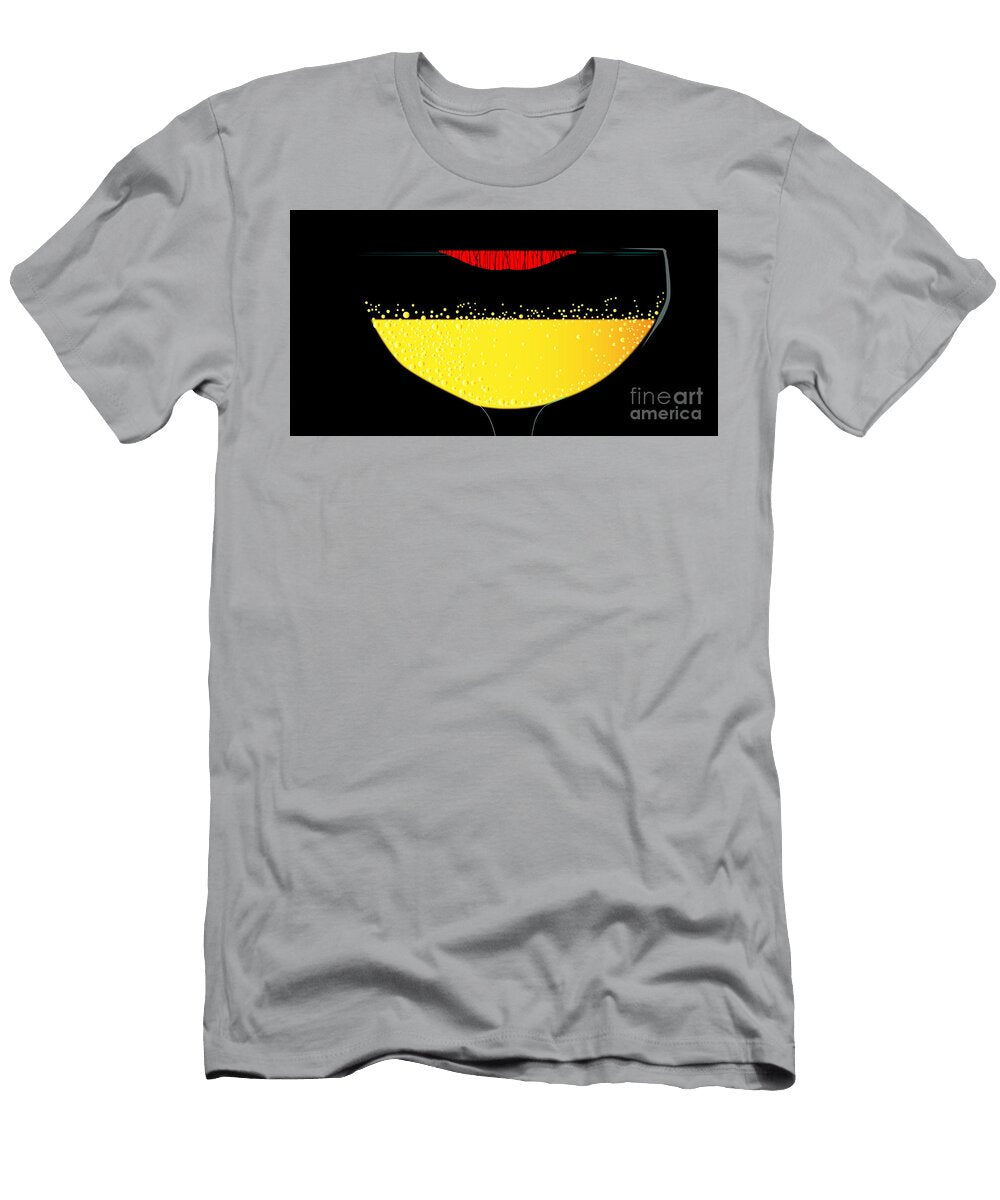 Lipstick on a Wine Glass Bigalbaloo Stock T-Shirt