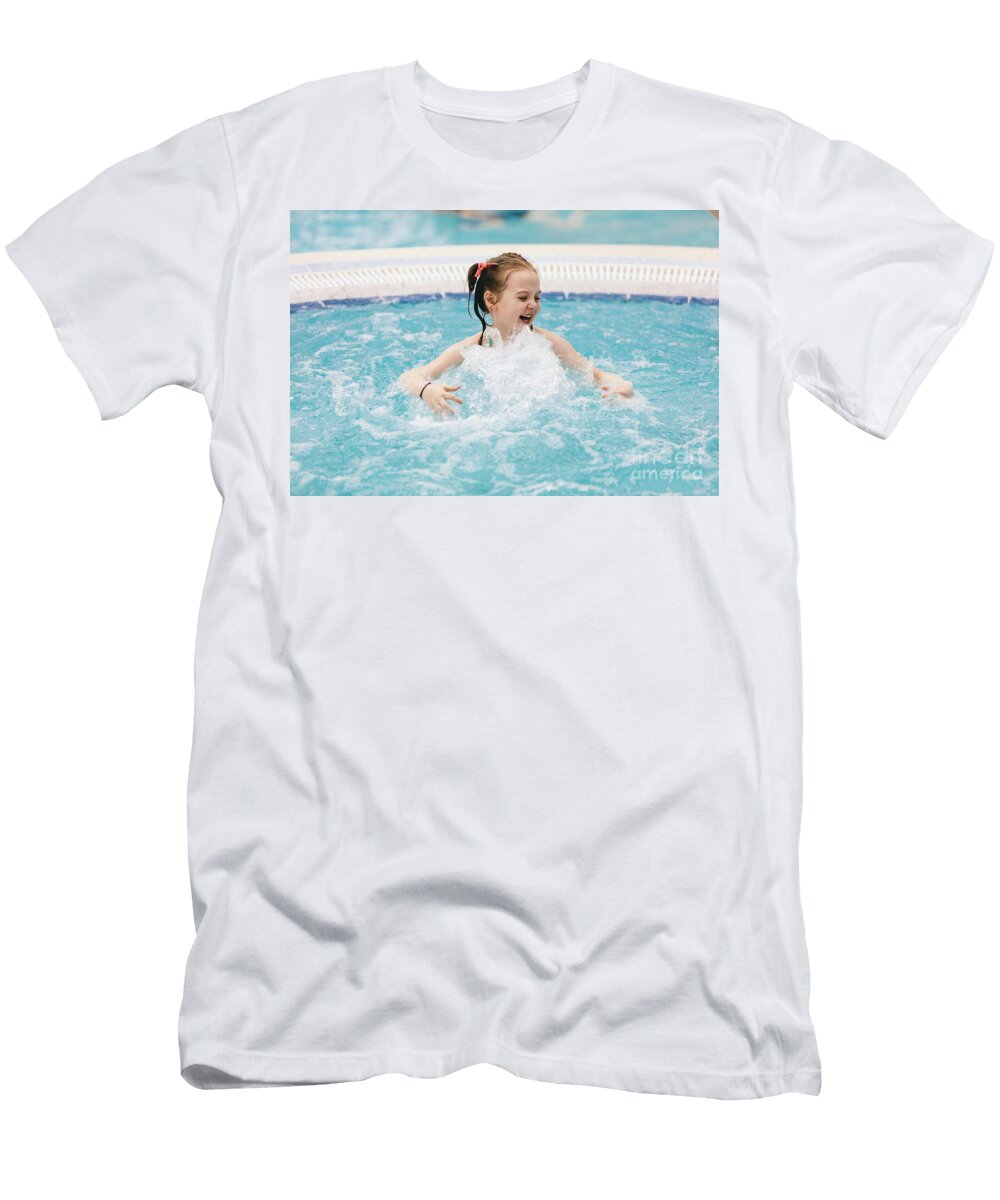 Little Child Enjoying Her Time in a Hot Tub Michal Bednarek T-Shirt