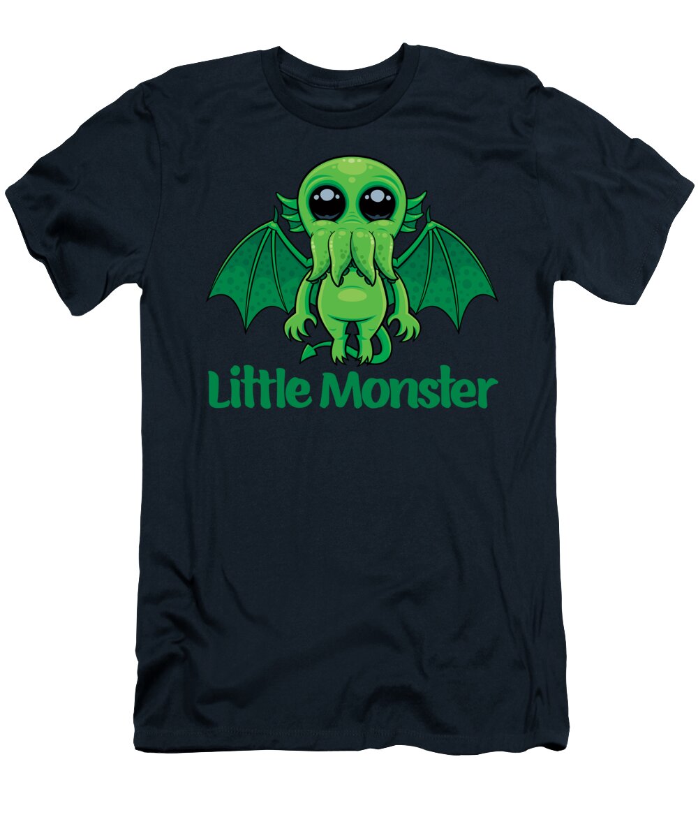 Little Monster Cthulhu Cute Creepy Mythical Buddy John Schwegel T-Shirt