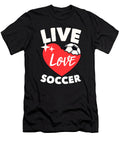 Live Love Soccer Fussball Goal Keeper Futbol Trainer Soccer Graphics Lab T-Shirt