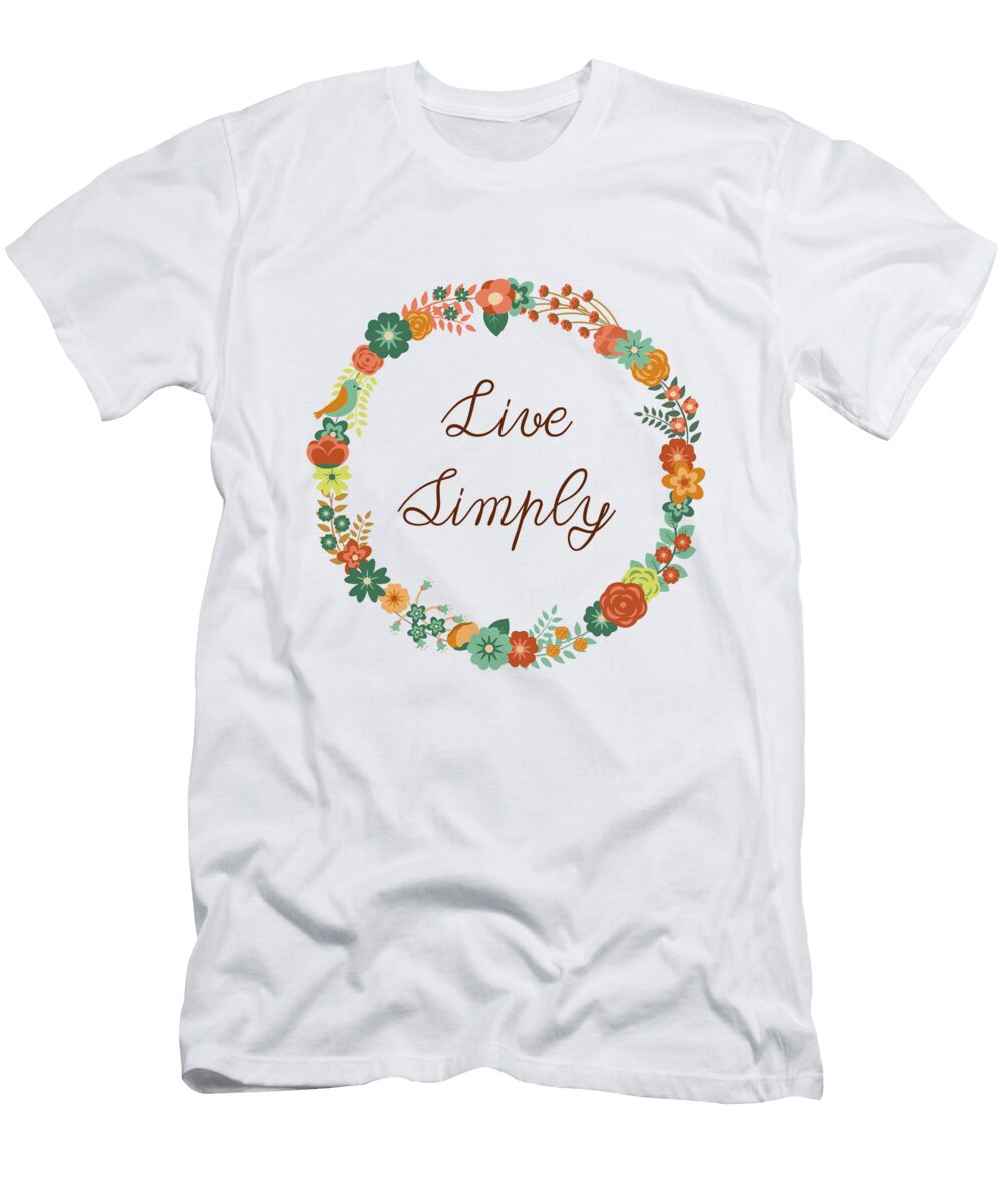 Live Simply Quote Madame Memento T-Shirt