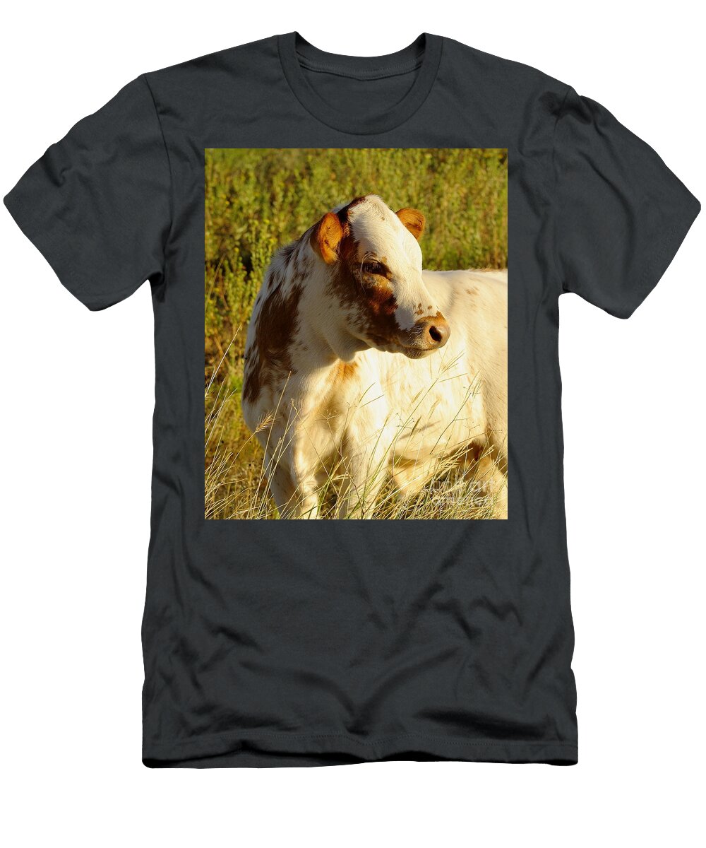 Longhorn Calf Car Window Guy Bob Frederick T-Shirt