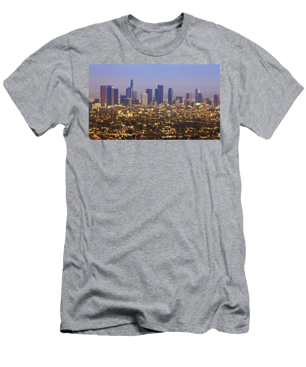 Los Angeles From Above Cartoony Ricky Barnard T-Shirt