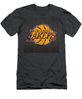 Los Angeles Lakers Basketball Team Retro Logo Recycled License Plate Art Design Turnpike T-Shirt