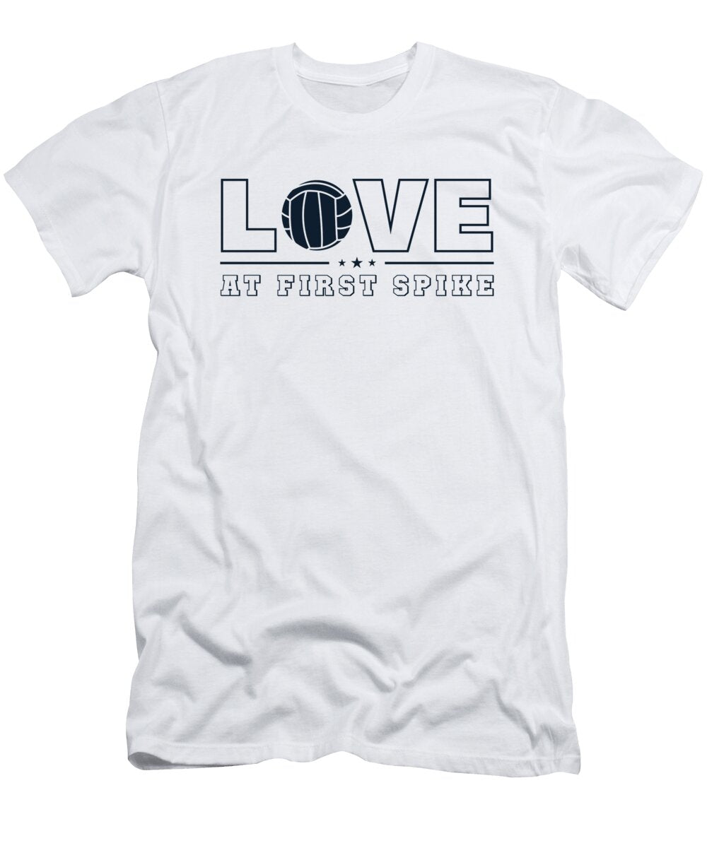 Love At First Spike Player Coach Team Trainer Volleyball Marco Rothe T-Shirt