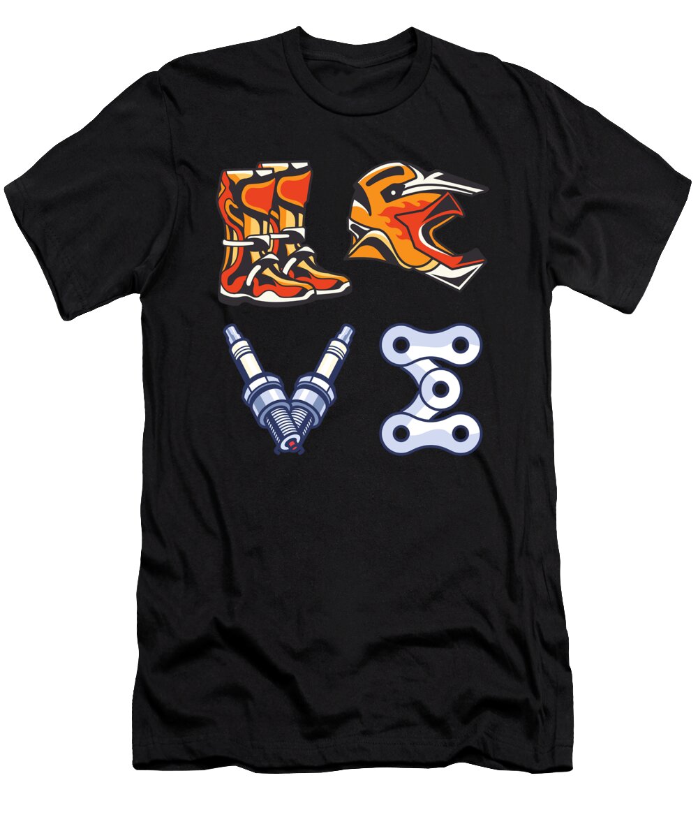 Love Motocross Dirt Bike Offroad Motorsport Gift Thomas Larch T-Shirt