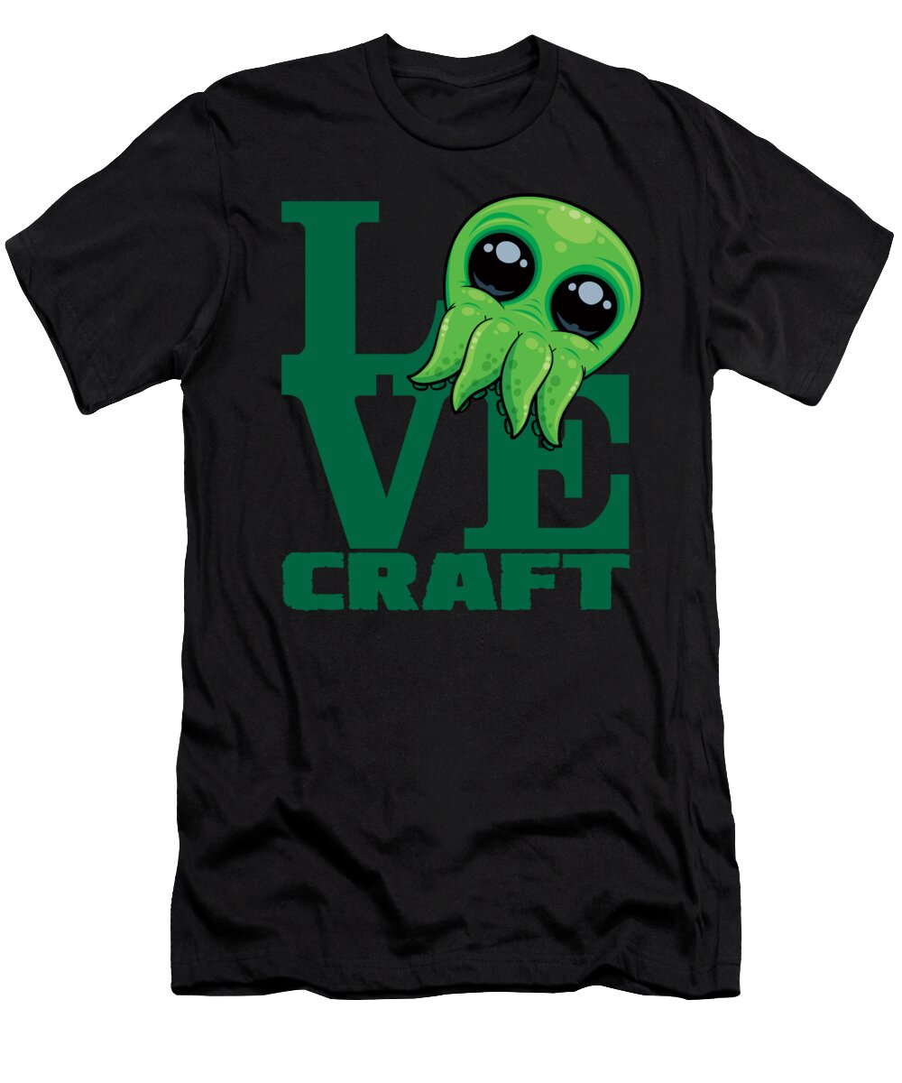 Lovecraft Baby Cthulhu Design Spooky Cute Fantasy Monster John Schwegel T-Shirt