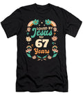 Loved By Jesus for 67 Years 67th Birthday Christian Theme Maximus Designs T-Shirt