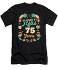 Loved By Jesus for 75 Years 75th Birthday Christian Theme Maximus Designs T-Shirt