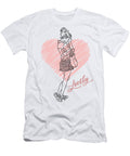 Lovely Girl Carrying Handbag Illustration Drawing Art Graffiti Girl Comics Child Painted Heart Mounir Khalfouf T-Shirt