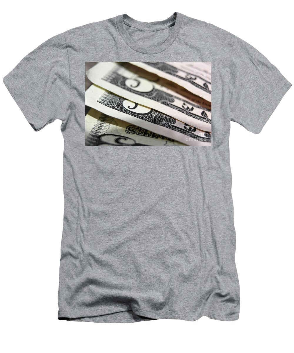 Macro Capture of US Currency and Money Dejavu Designs T-Shirt