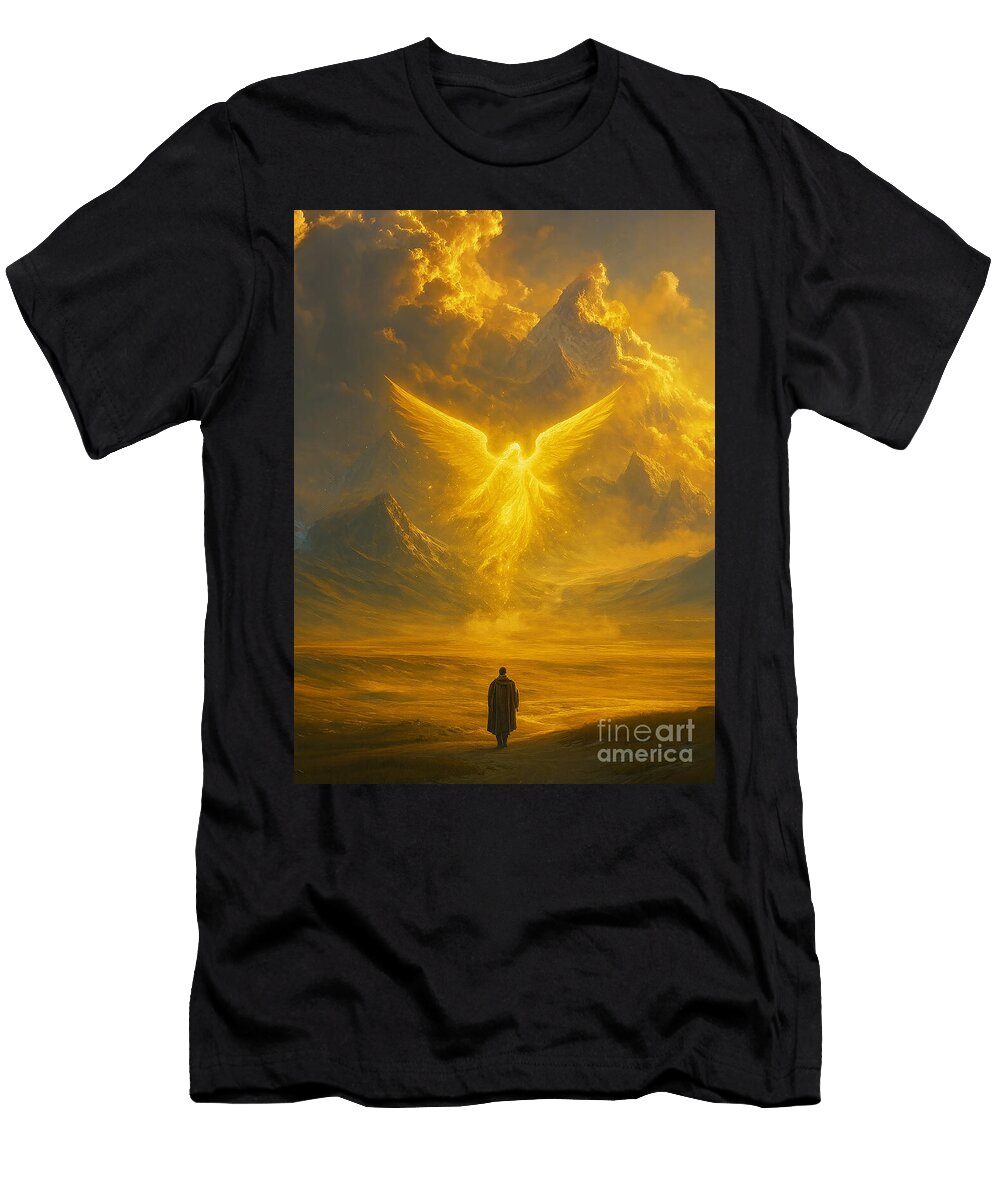 Majepilgrims Angelic Encounter on Spiritual Journey Todd L Thomas T-Shirt