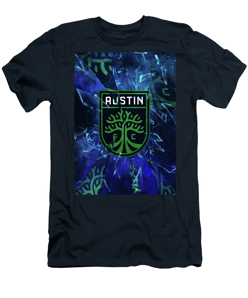 Major League Soccer Broken Austin Fc Leith Huber T-Shirt