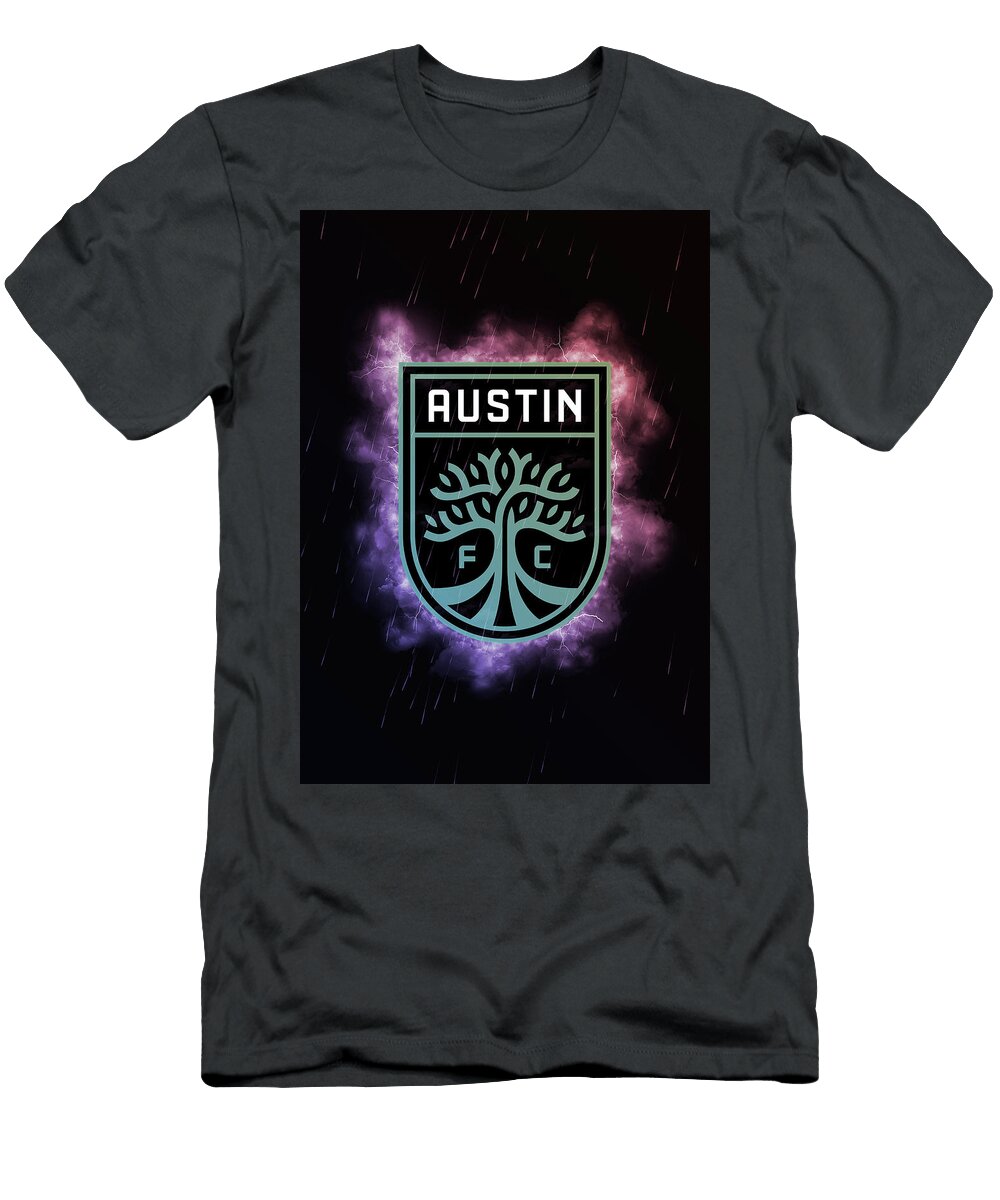 Major League Soccer Lighting Red Austin Fc Leith Huber T-Shirt