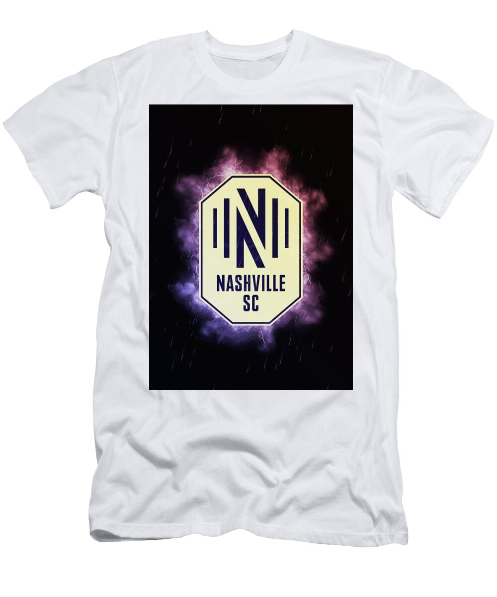 Major League Soccer Lighting Red Nashville Sc Mls Leith Huber T-Shirt