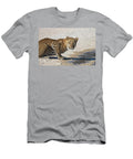 Male Leopard Drinking At Puddle After Rain Kgalagadi Ann Steve Toon Natureplcom T-Shirt