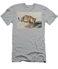Male Leopard Drinking From Puddle After Rain Kgalagadi Ann Steve Toon Natureplcom T-Shirt