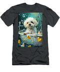 Maltese Dog Enjoying a Bubbly Bath Adrien Efren T-Shirt
