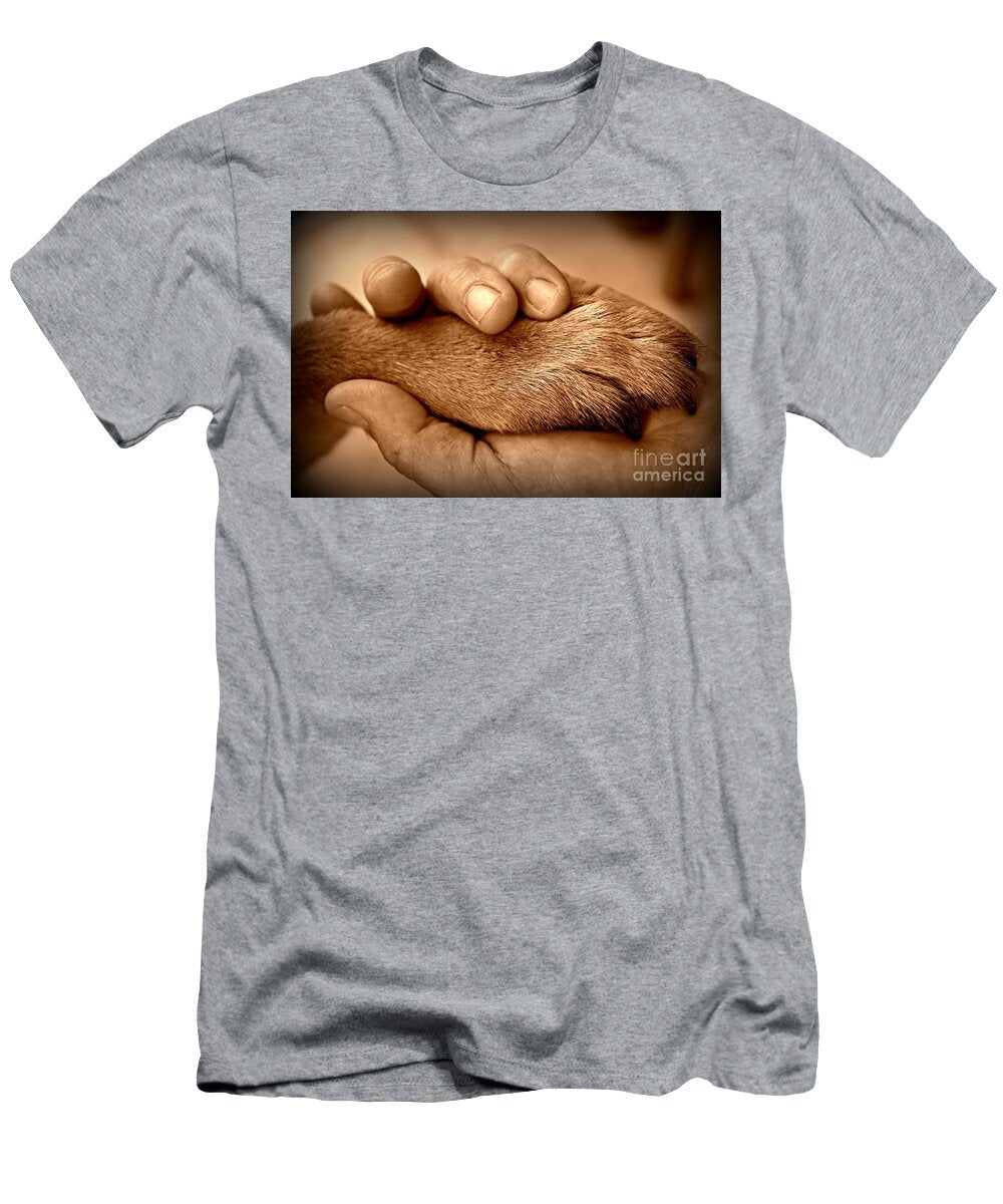 Man and Dog Clare Bevan T-Shirt