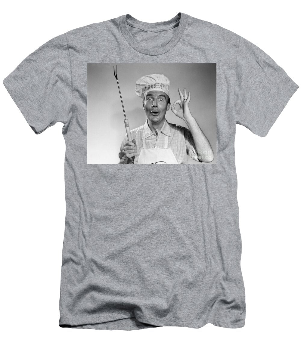 Man in Chefs Hat Making Ok Sign Debrockeclassicstock T-Shirt
