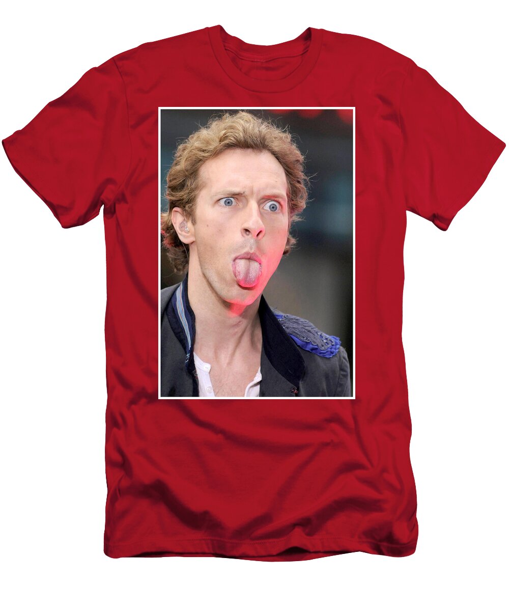 Man with Tongue Out and Goofy Face Bullson Grody T-Shirt