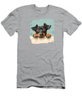 Manchester Terrier Peeking Over Wall 01 Elisabeth Lucas T-Shirt