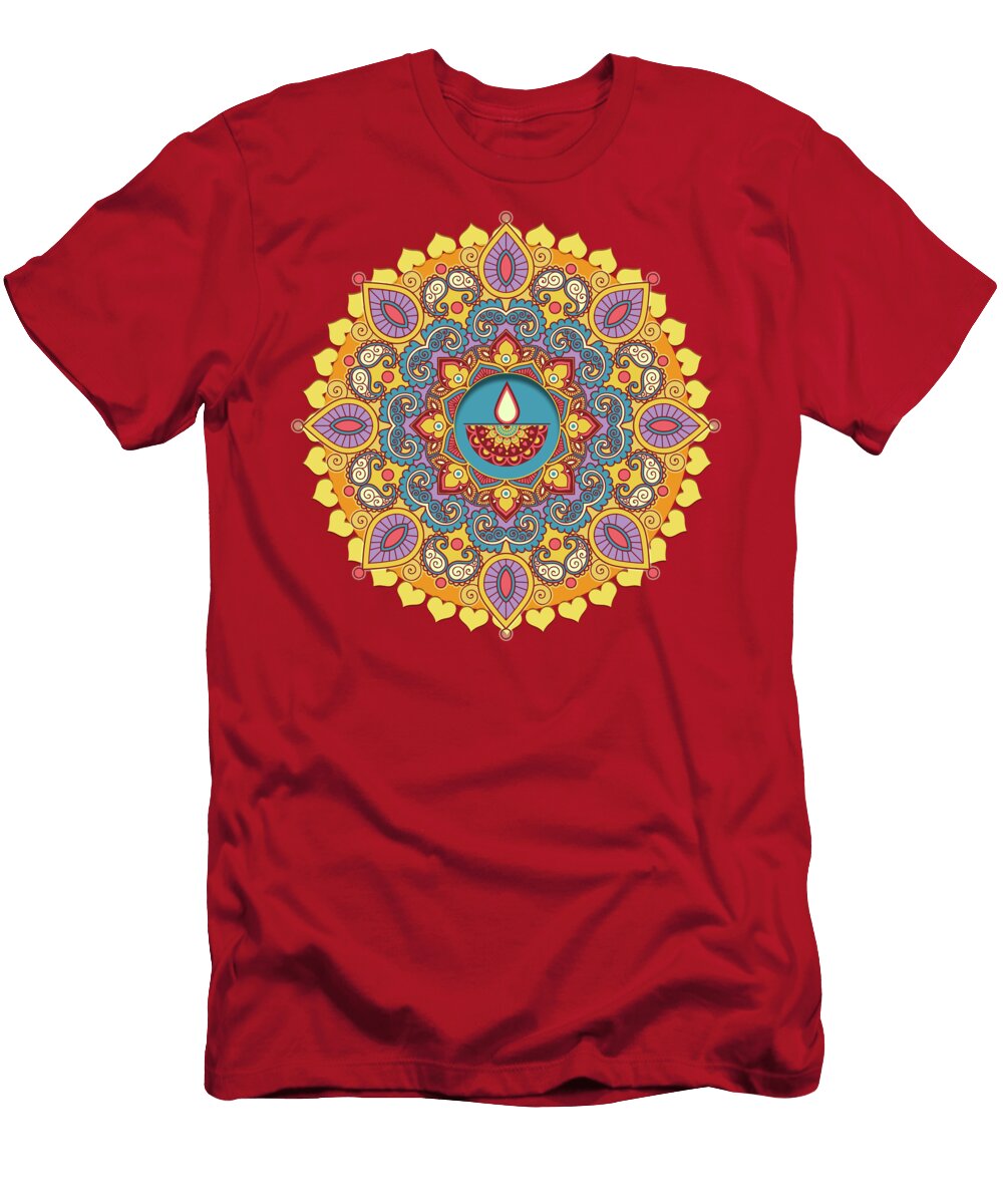Mandala Diwali Lights Peter Awax T-Shirt