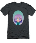 Manga Girl with Mauve and Lilac Hair Barefoot Bodeez Art T-Shirt