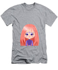 Manga Girl with Red Hair and Purple Eyes Barefoot Bodeez Art T-Shirt