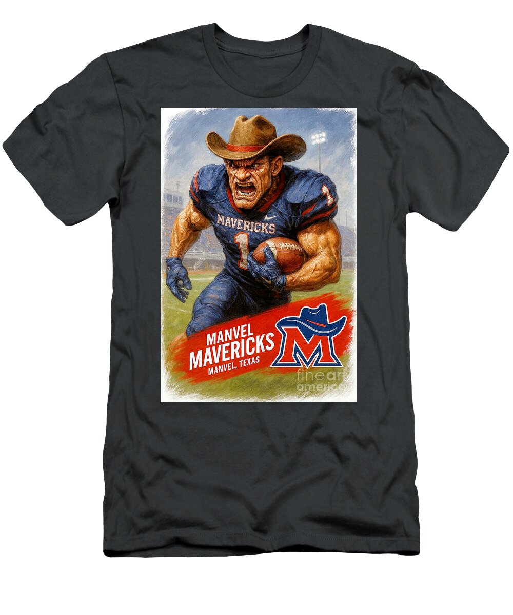 Manvel Mavericks Manvel Texas Football 1 Robert Williams T-Shirt
