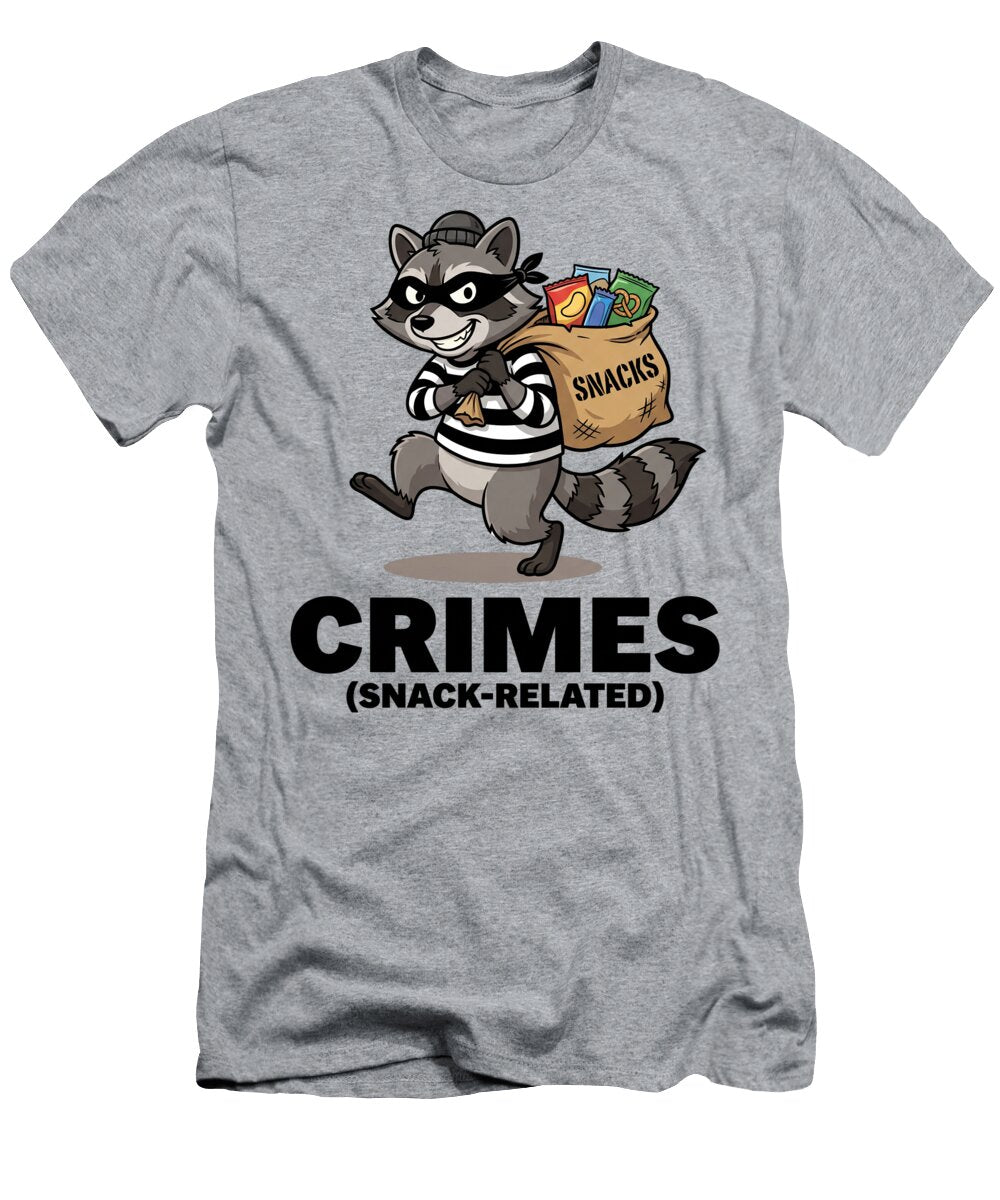 Masked Raccoon Snack Heist Funny Designs T-Shirt