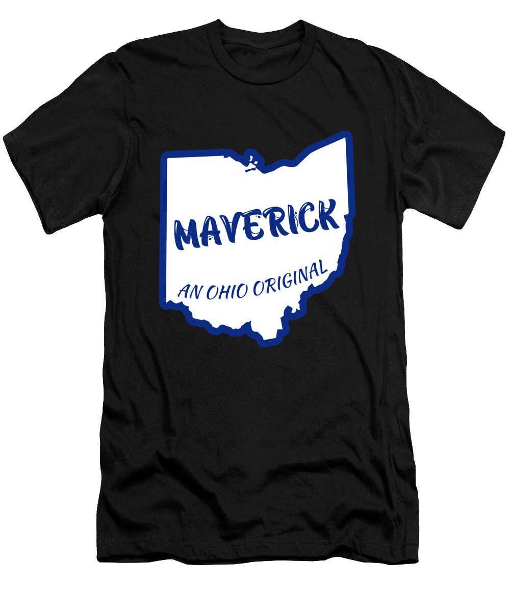 Maverick an Ohio Original with Outline of Ohio Chomper Designs T-Shirt