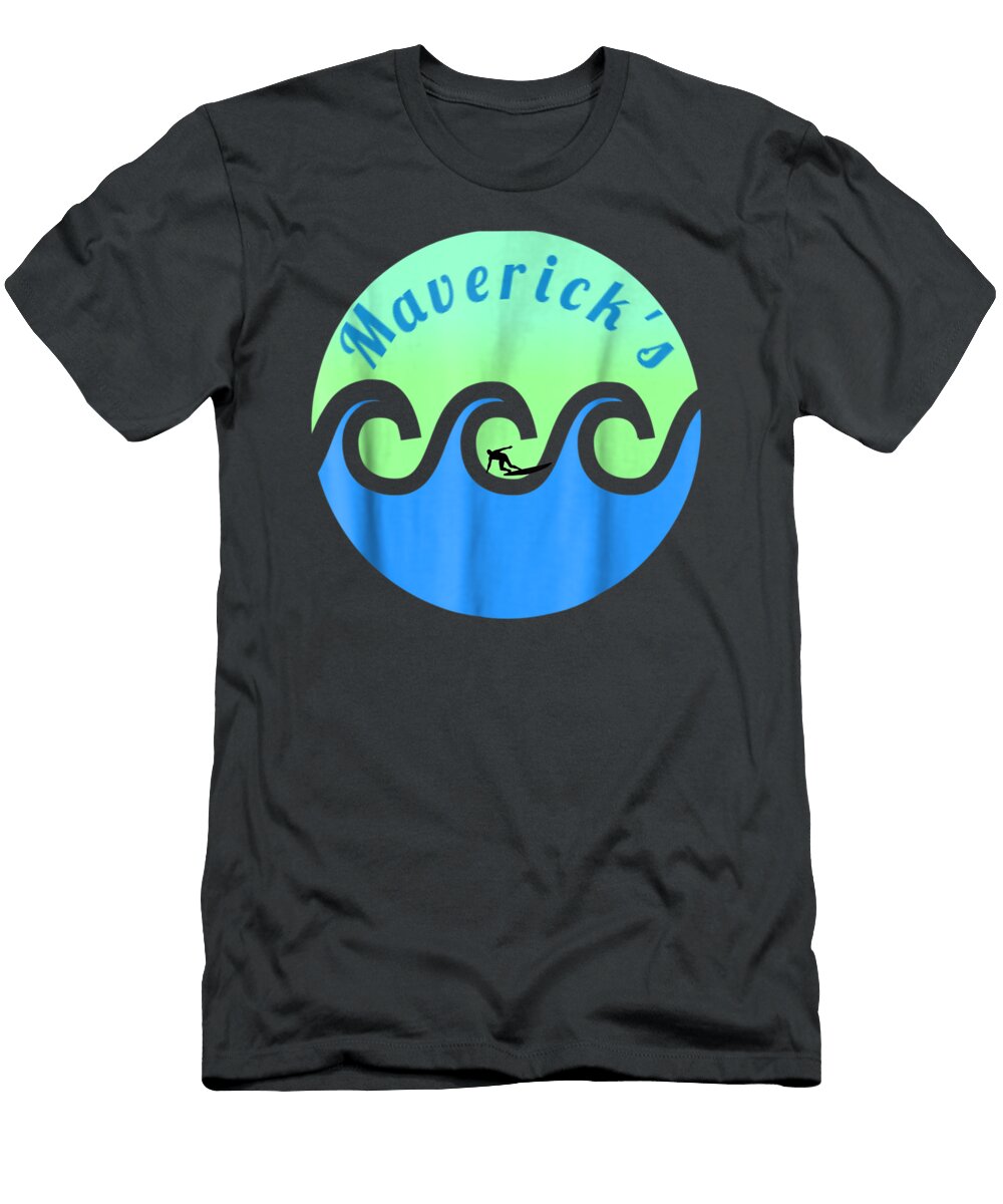 Mavericks Surfing Surf California Beaches Leeroq Pei T-Shirt