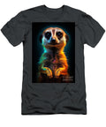 Meerkats Mammal Dlxx Animal Black Background Rhys Jacobson T-Shirt