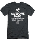 Mens Awesome Dads Explore Dungeons and Slay Dragons Rpg Nerdy Dad Trihab Riah T-Shirt