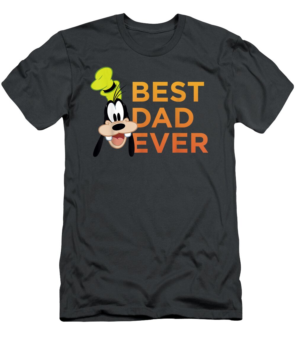 Mens Disney Mickey and Friends Fathers Day Goofy Best Dad Ever Yazanj Una T-Shirt