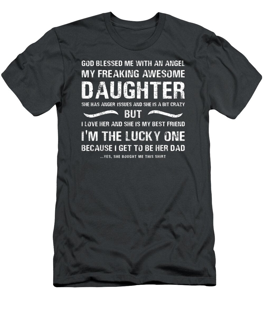 Mens Fathers Day From Daughter Blessed Lucky Dad Artin Alyx T-Shirt
