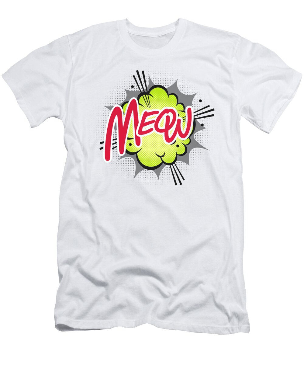 Meow Cat Balloon Comic Pop Art Stefano Senise T-Shirt